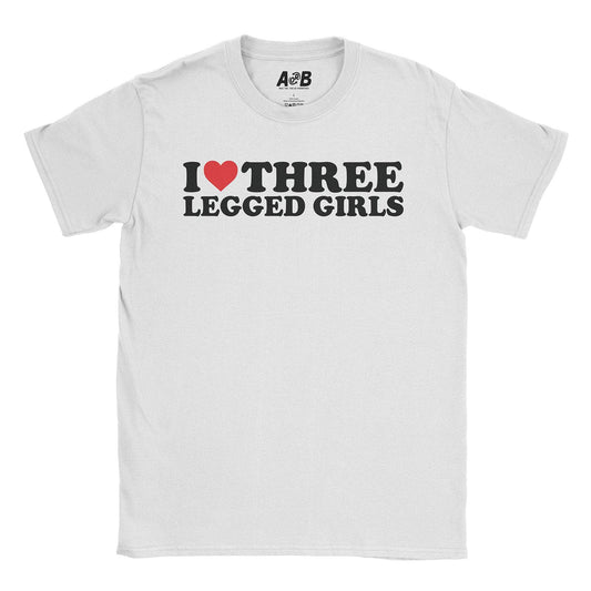 A-or-B-Tees T-Shirt White / S 3 Legged Girls T-Shirt
