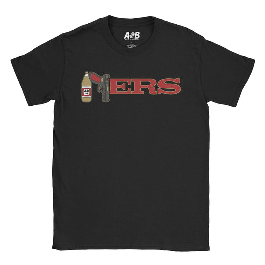 A-or-B-Tees T-Shirt Black / S 40oz 9ers T-Shirt