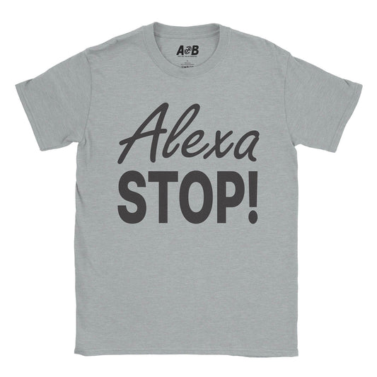 A-or-B-Tees T-Shirt Sport Grey / S Alexa Stop T-Shirt