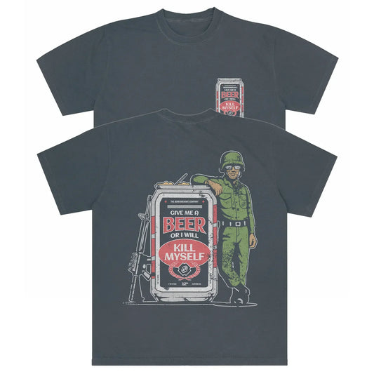 A-or-B-Tees T-Shirt Graphite / S Army Beer Comfort Colors T-shirt