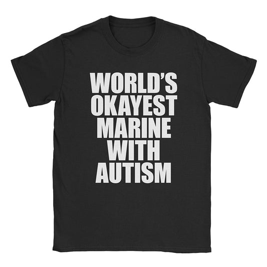 A-or-B-Tees T-Shirt Black / S Autistic Marine T-Shirt