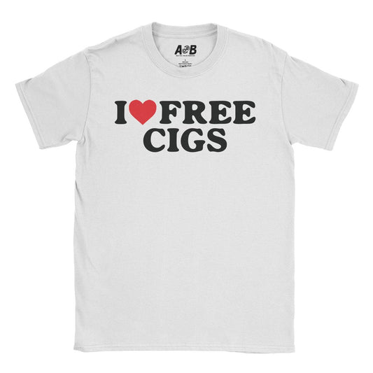 A-or-B-Tees T-Shirt White / S Free Cigs T-Shirt