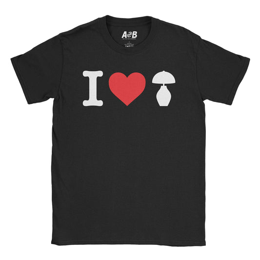 A-or-B-Tees T-Shirt Black / S I ♡ Lamp T-Shirt