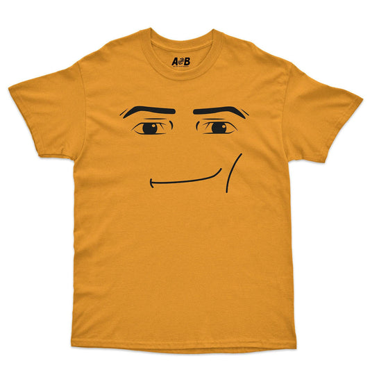 A-or-B-Tees T-Shirt Gold / S Man Face T-Shirt