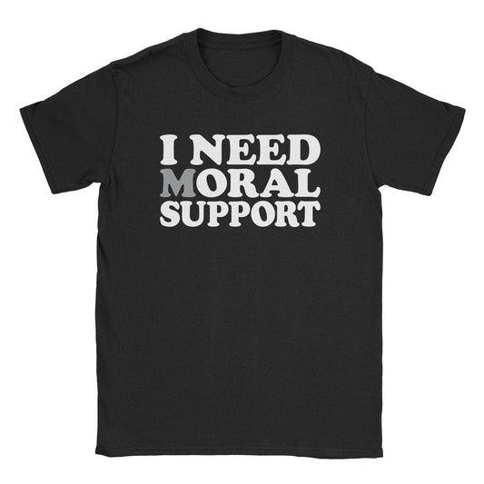 A-or-B-Tees T-Shirt Black / S Moral Support T-Shirt