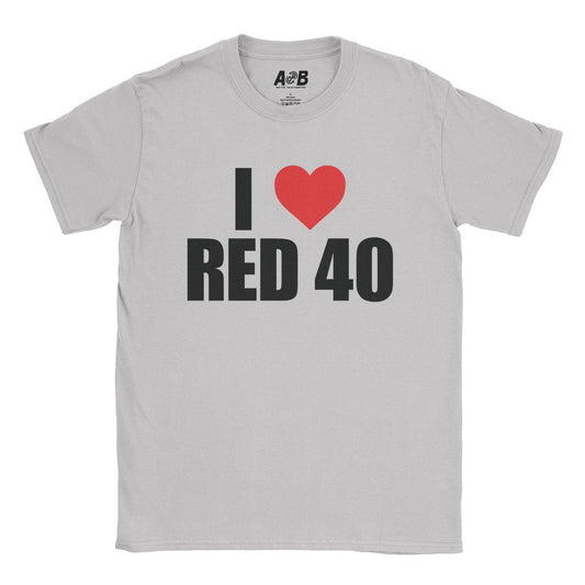 A-or-B-Tees T-Shirt Ice Grey / S Red 40 T-Shirt