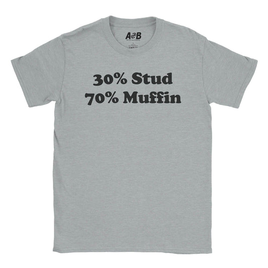 A-or-B-Tees T-Shirt Sport Grey / S Stud Muffin T-Shirt