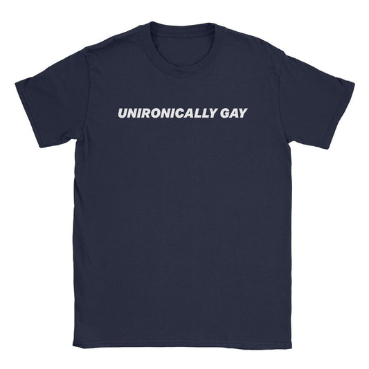 A-or-B-Tees T-Shirt Navy / S Unironically Gay T-Shirt