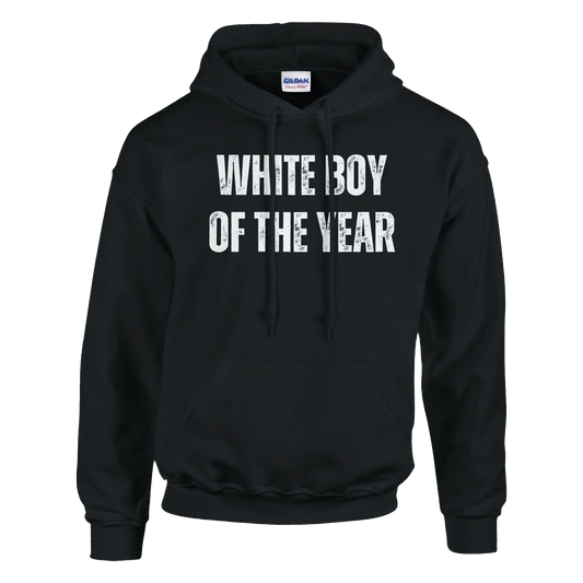 A-or-B-Tees Hoodie S / Black "White Boy of the Year" Graphic Pullover Hoodie