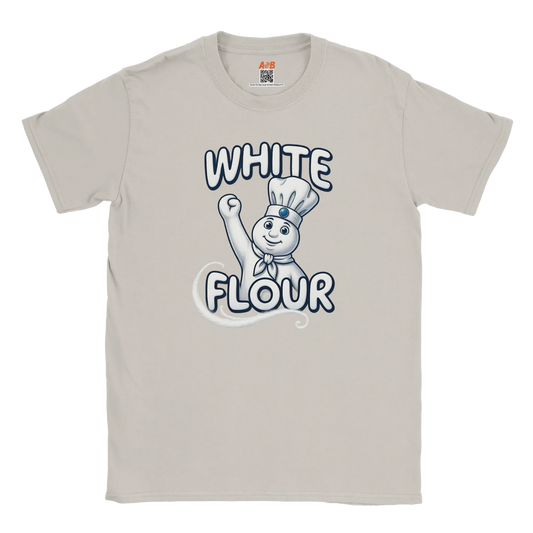 A-or-B-Tees T-Shirt White Flour Doughboy T-Shirt - Parody Tee