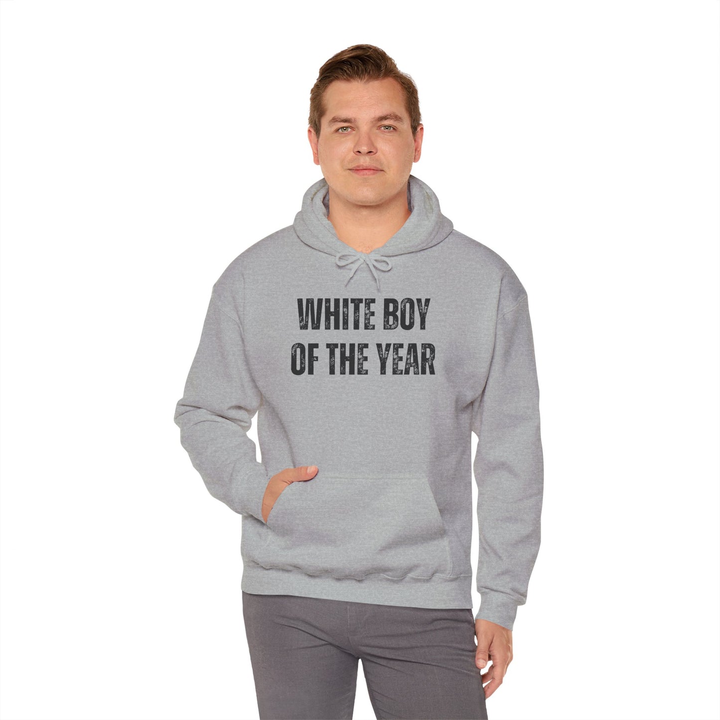 Hoodie — "White Boy of the Year" Graphic Pullover