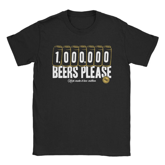 A-or-B-Tees T-Shirt Black / S 1,000,000 Beers T-Shirt