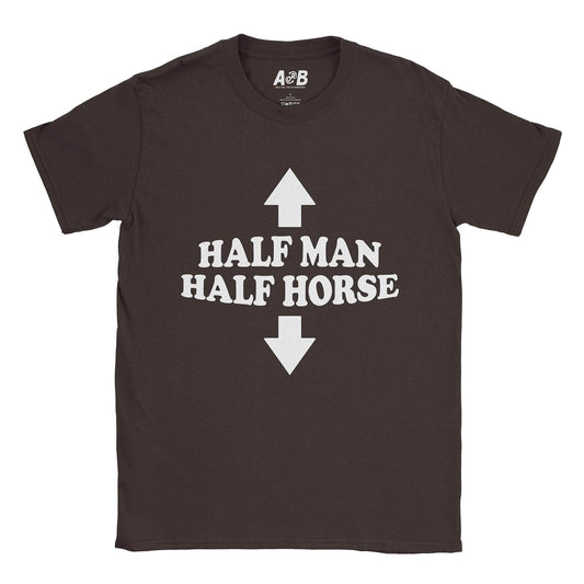A-or-B-Tees T-Shirt Dark Chocolate / S 1/2 Horse T-Shirt
