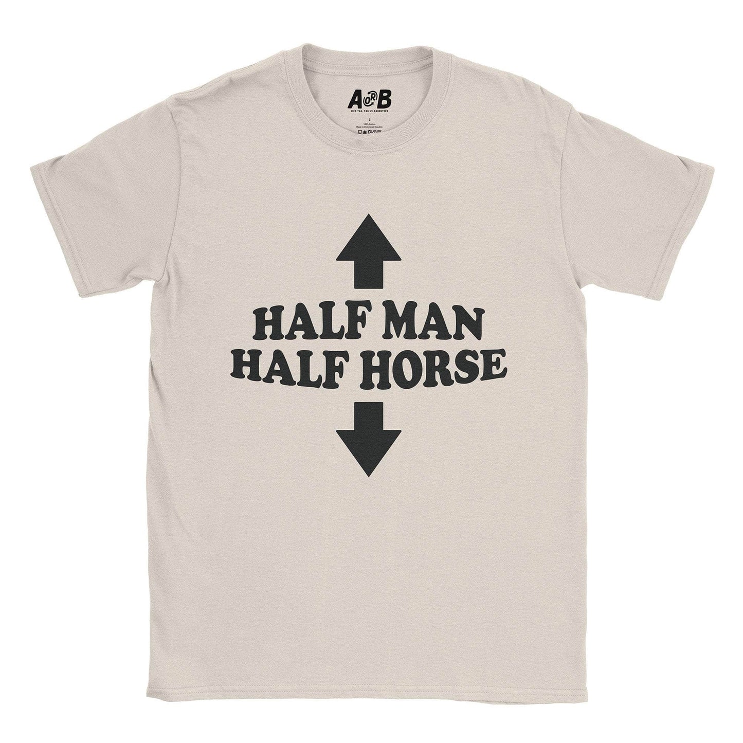 A-or-B-Tees T-Shirt Natural / S 1/2 Horse T-Shirt