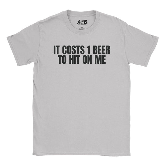 A-or-B-Tees T-Shirt Ice Grey / S 1 Beer T-Shirt