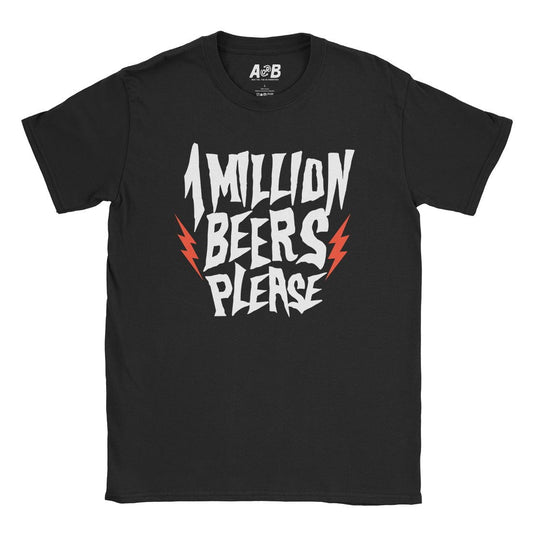 A-or-B-Tees T-Shirt Black / S 1 Million Beers T-Shirt