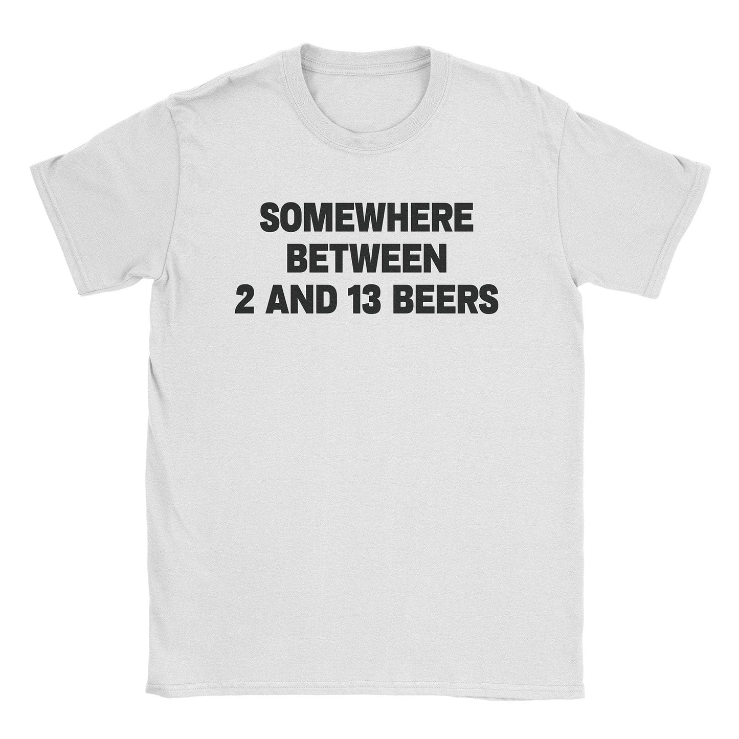 A-or-B-Tees T-Shirt White / S 2-13 Beers T-Shirt