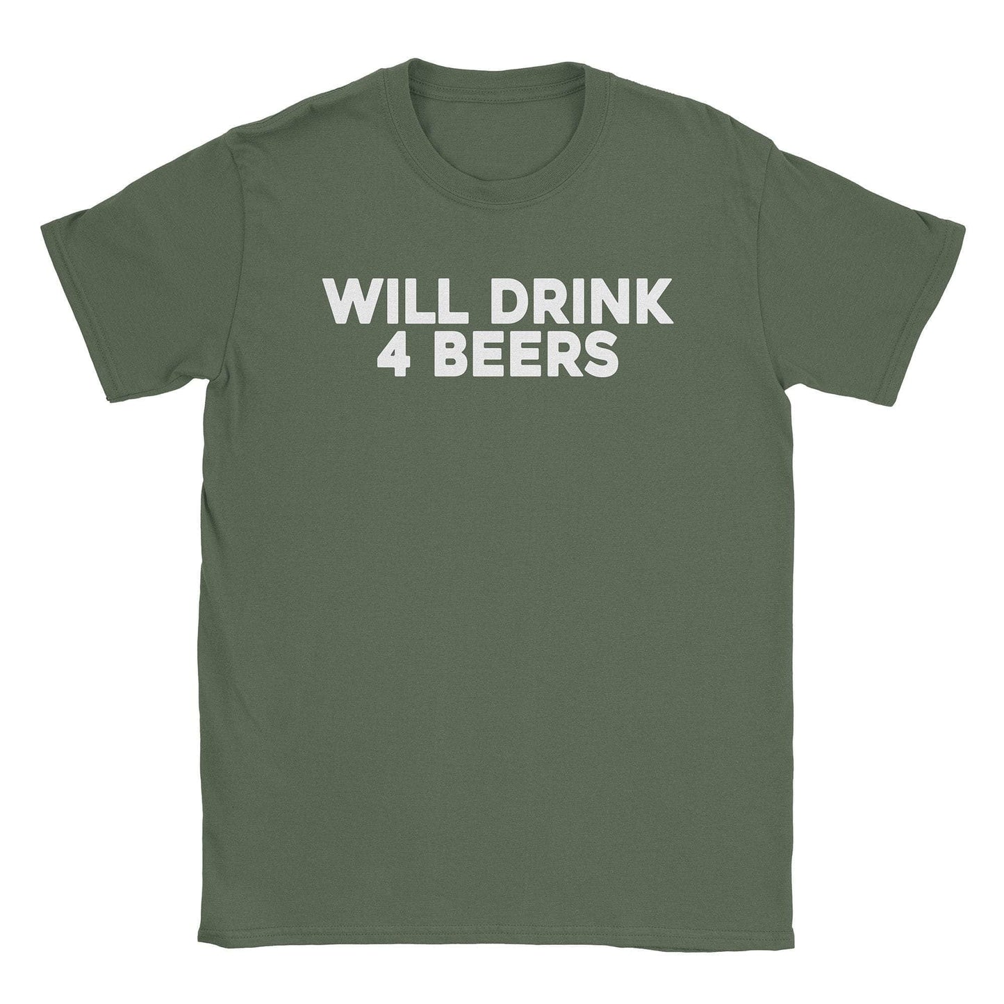 A-or-B-Tees T-Shirt Military Green / S 4 Beers T-Shirt