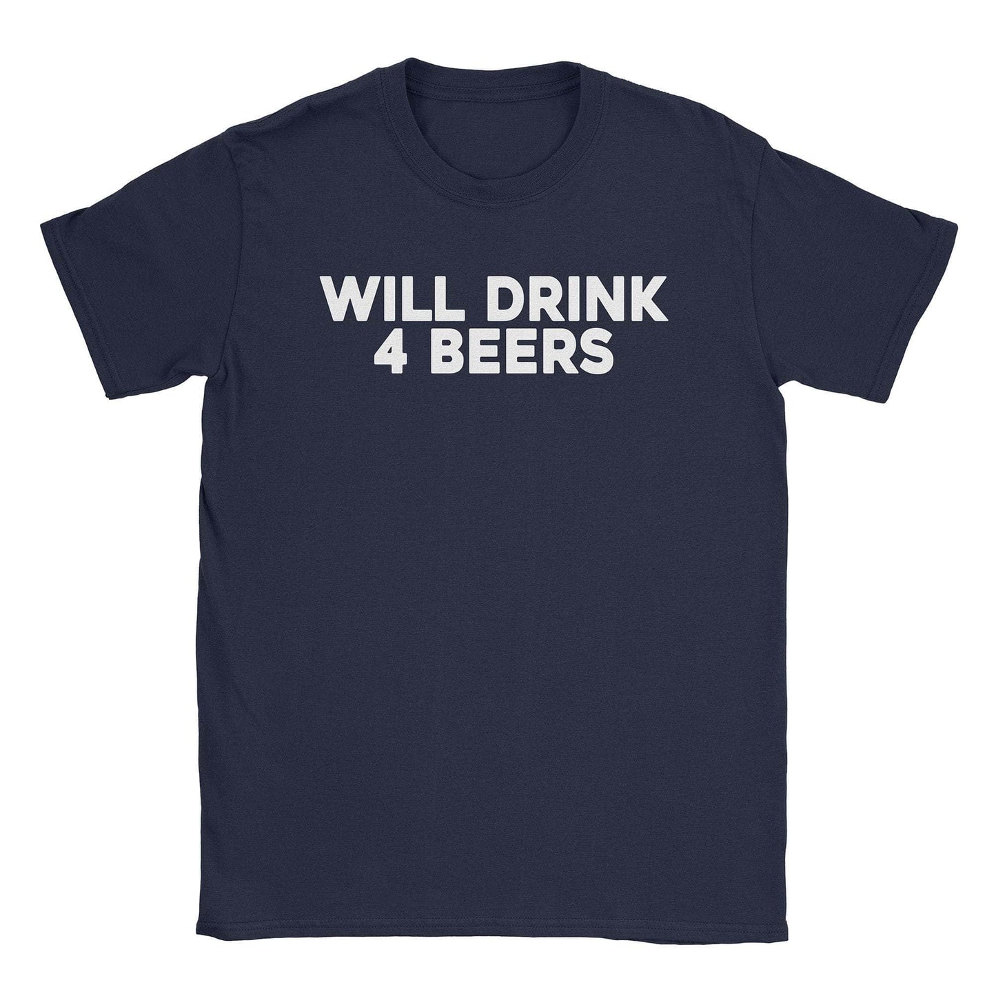 A-or-B-Tees T-Shirt Navy / S 4 Beers T-Shirt
