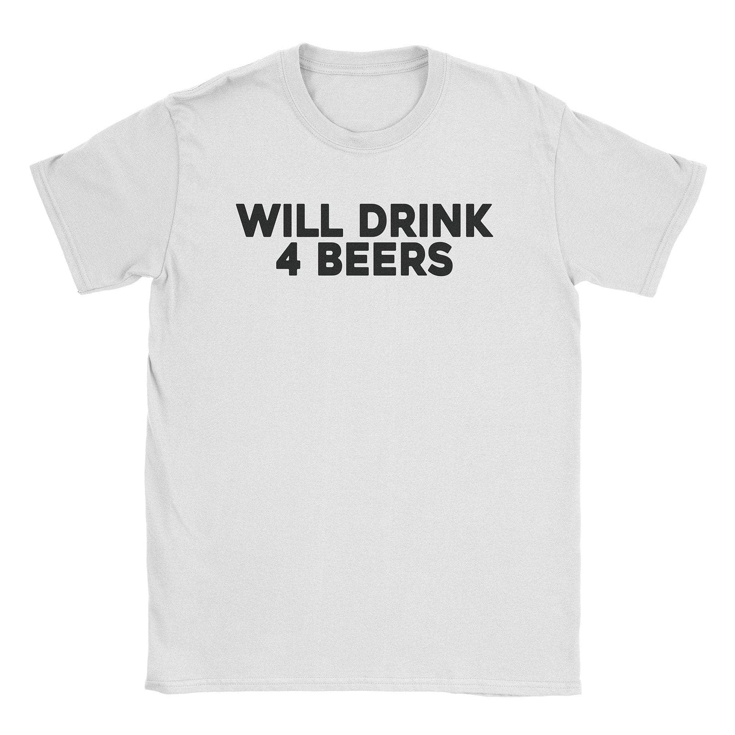 A-or-B-Tees T-Shirt White / S 4 Beers T-Shirt