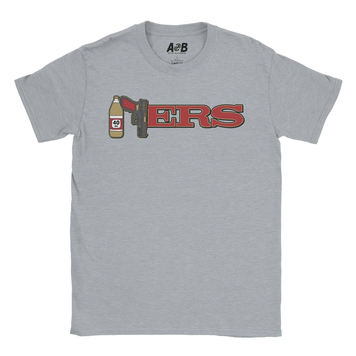 A-or-B-Tees T-Shirt Sport Grey / S 40oz 9ers T-Shirt