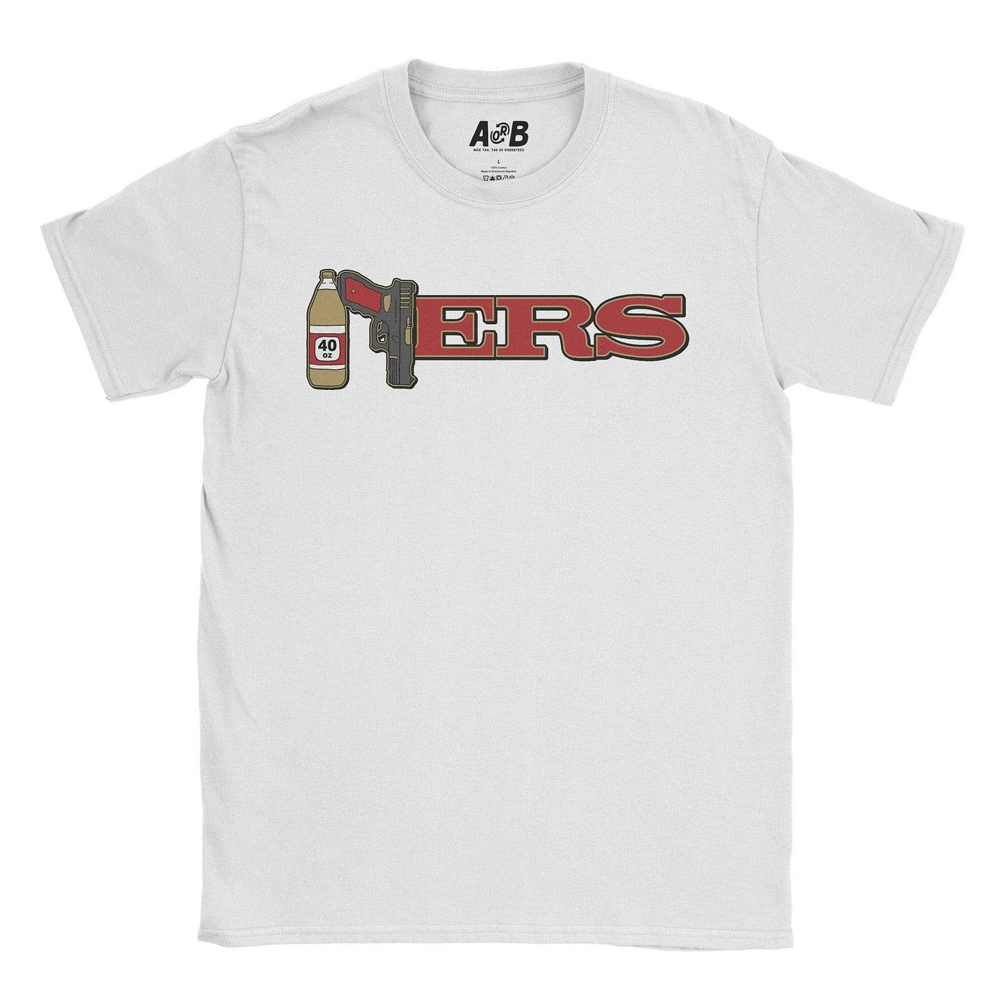 A-or-B-Tees T-Shirt White / S 40oz 9ers T-Shirt