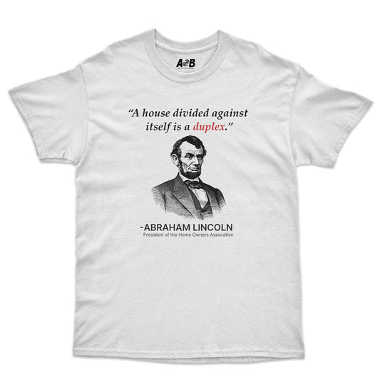 A-or-B-Tees T-Shirt White / S Abe Duplex T-Shirt