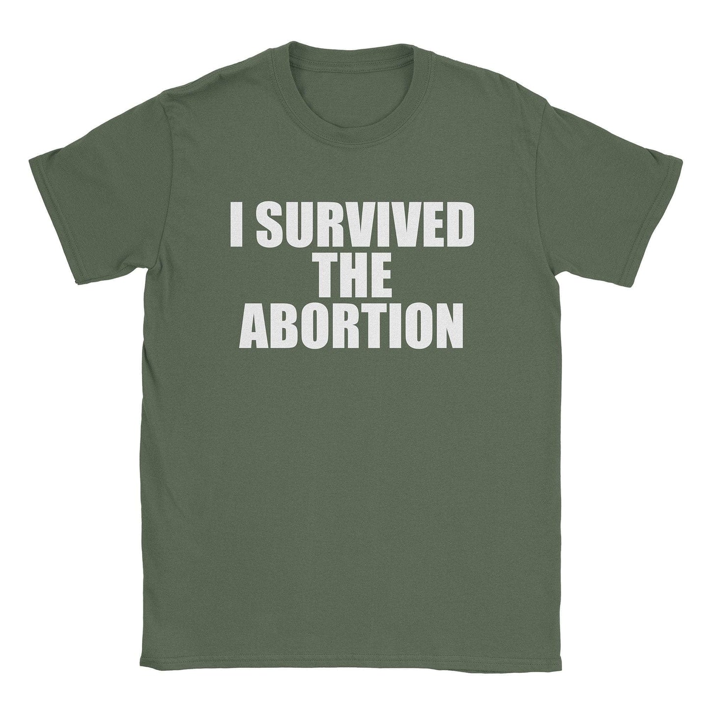 A-or-B-Tees T-Shirt Military Green / S Abortion Survivor T-Shirt