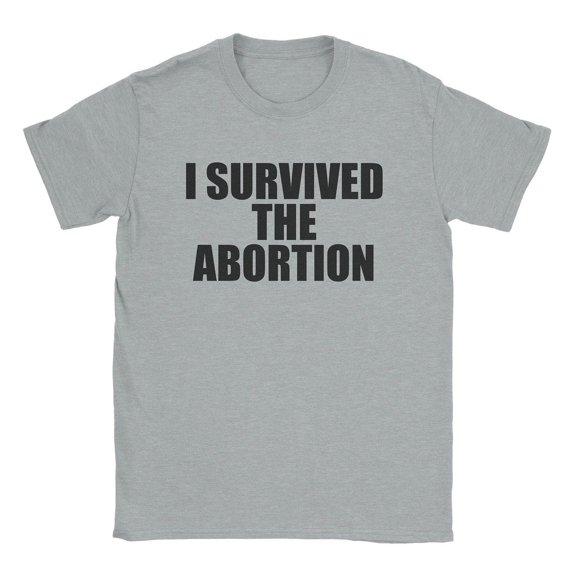 A-or-B-Tees T-Shirt Sport Grey / S Abortion Survivor T-Shirt