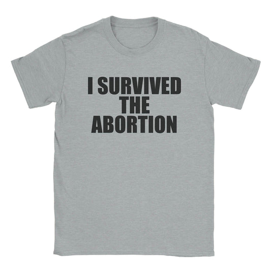A-or-B-Tees T-Shirt Sport Grey / S Abortion Survivor T-Shirt
