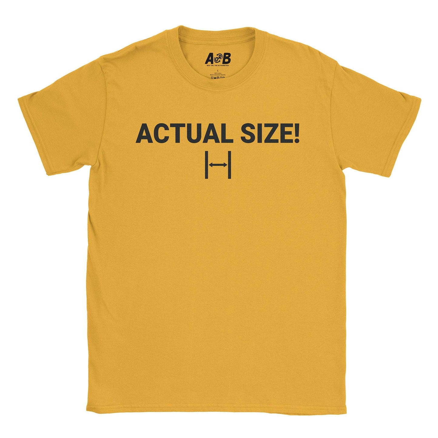 A-or-B-Tees T-Shirt Gold / S Actual Size T-Shirt