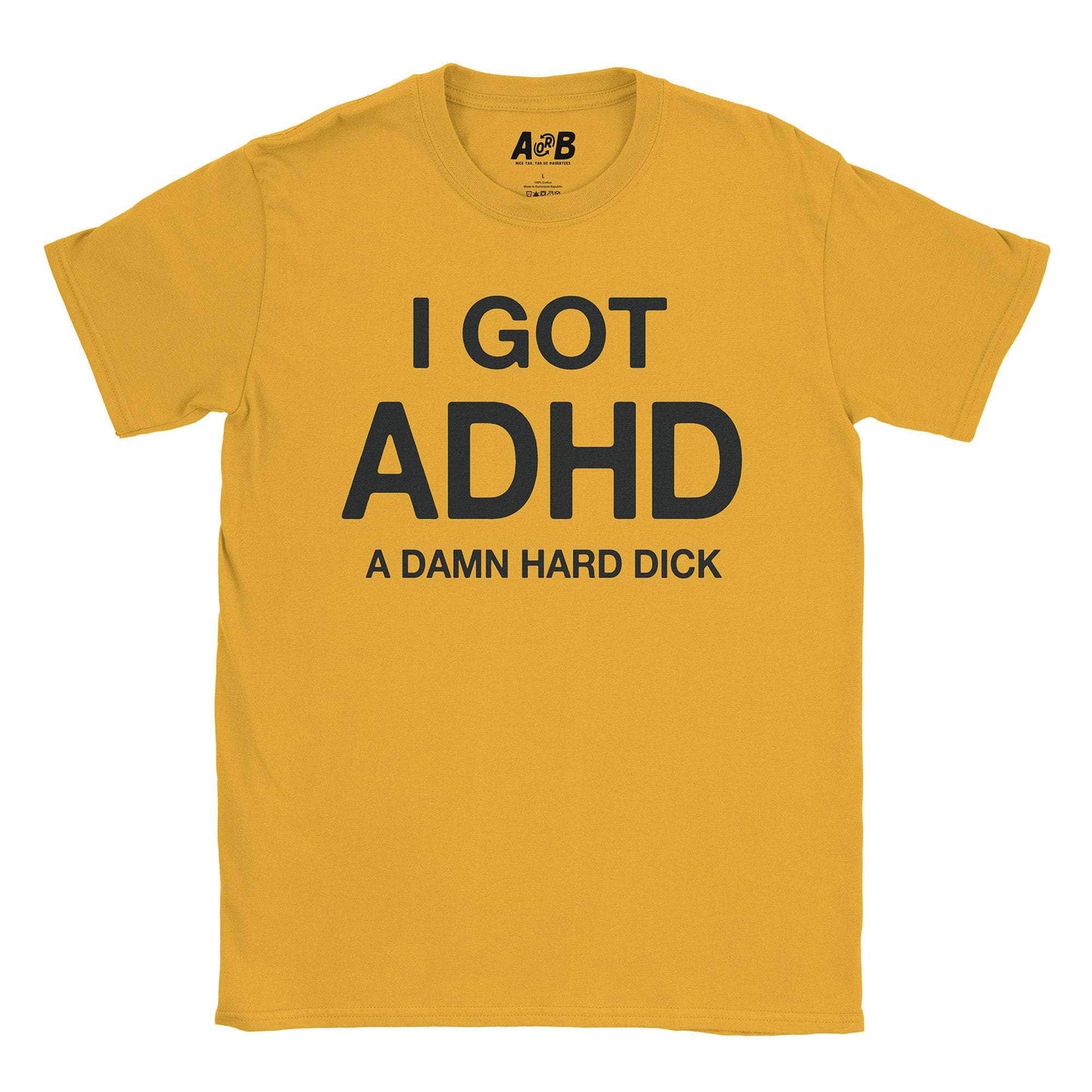 A-or-B-Tees T-Shirt Gold / S ADHD T-Shirt