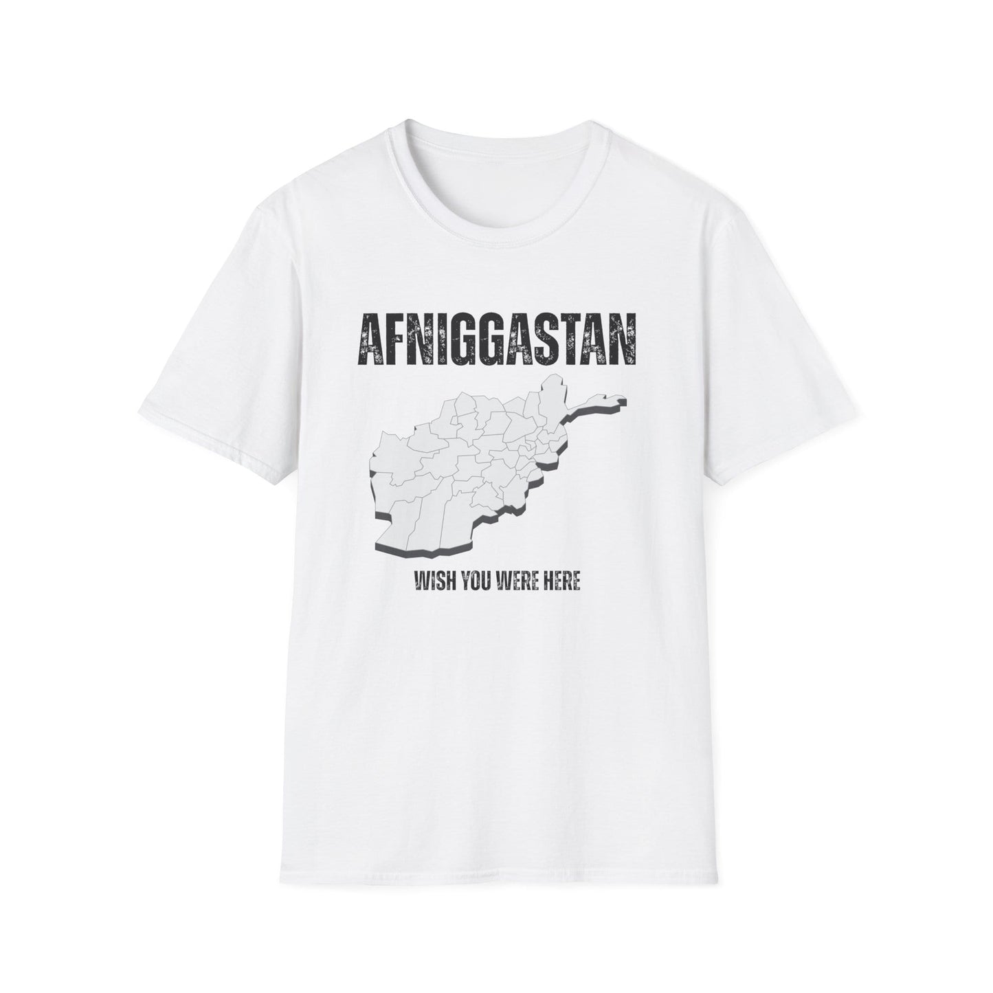 A-or-B-Tees T-Shirt White / S AFNIGGASTAN Wish You Were Here T-Shirt – Edgy Afghanistan Meme Tee