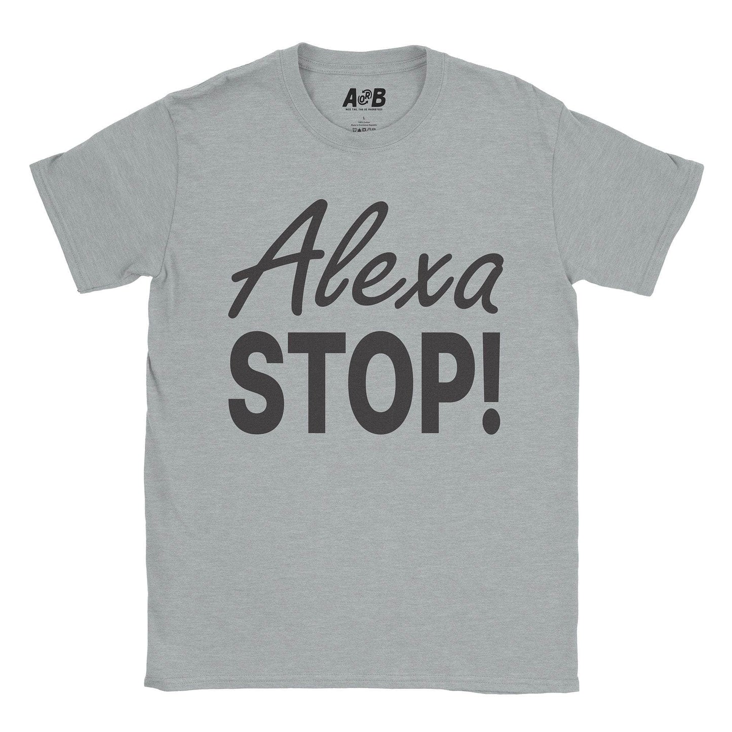 A-or-B-Tees T-Shirt Sport Grey / S Alexa Stop T-Shirt