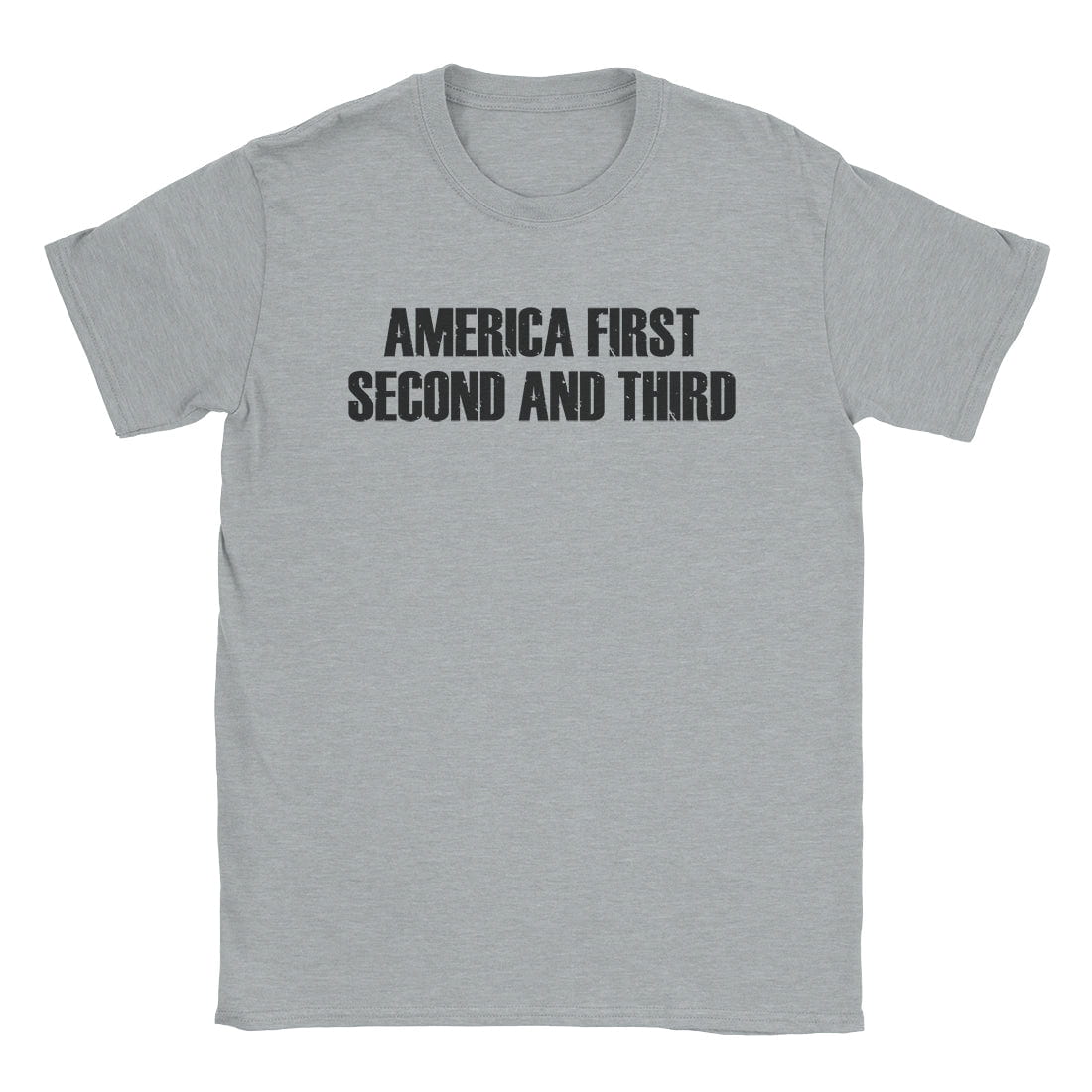 A-or-B-Tees T-Shirt Sport Grey / S America First T-Shirt