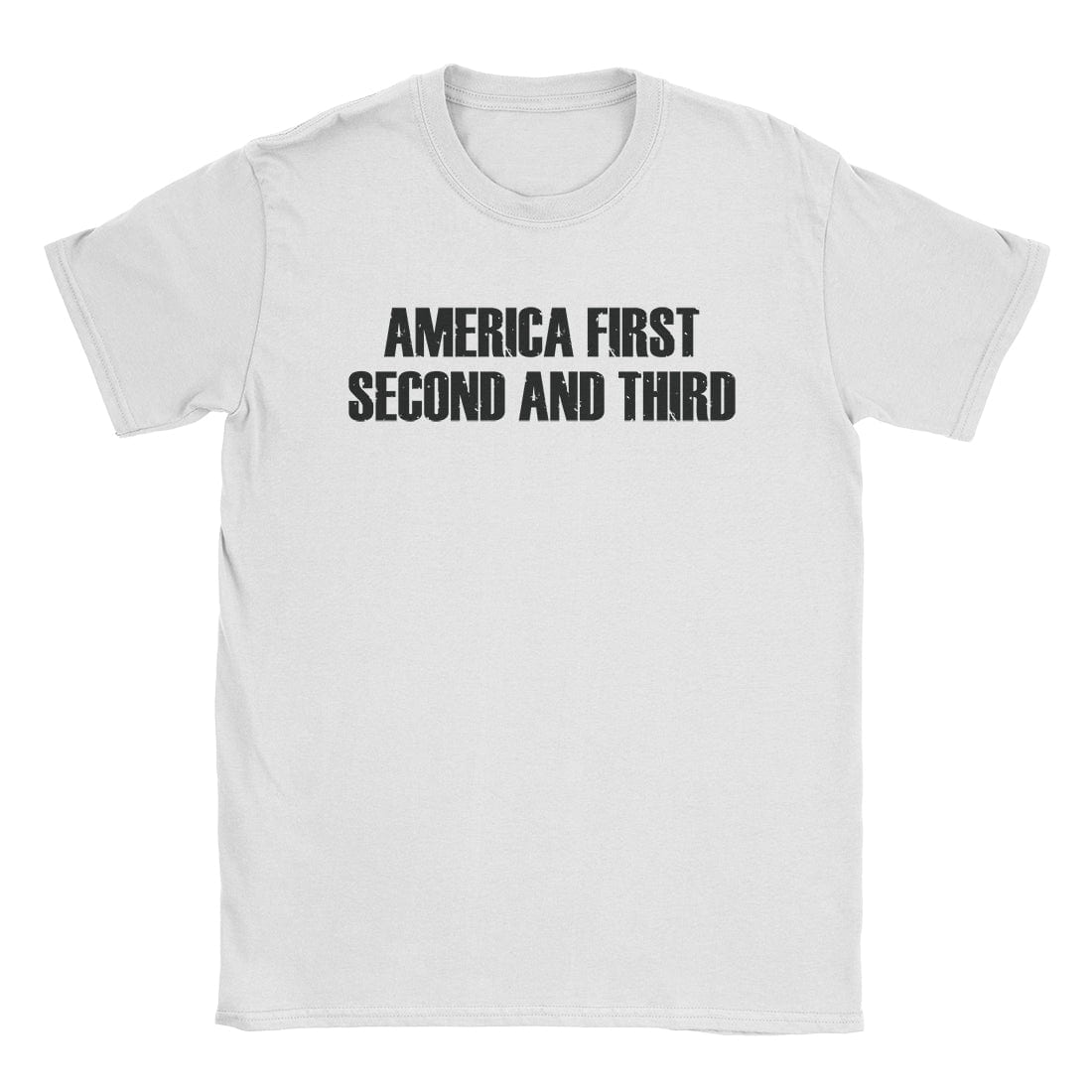 A-or-B-Tees T-Shirt White / S America First T-Shirt