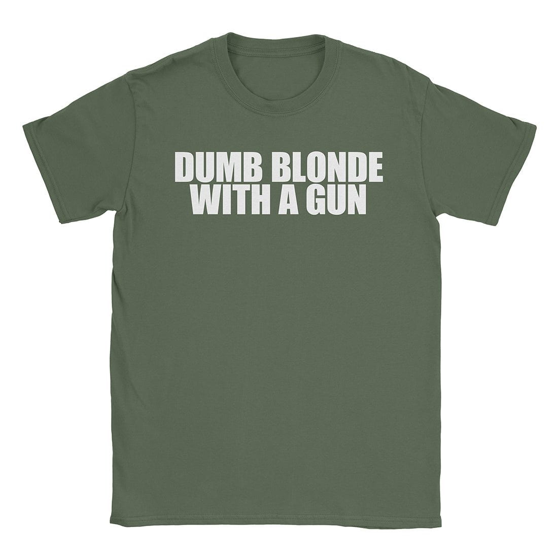 A-or-B-Tees T-Shirt Military Green / S Armed Blonde T-Shirt