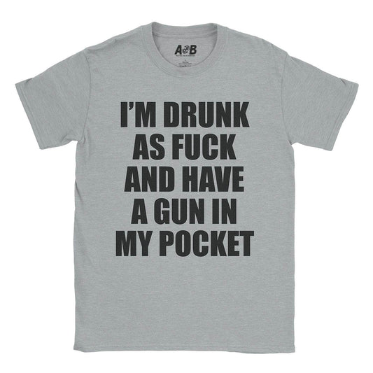 A-or-B-Tees T-Shirt Sport Grey / S Armed & Drunk T-Shirt