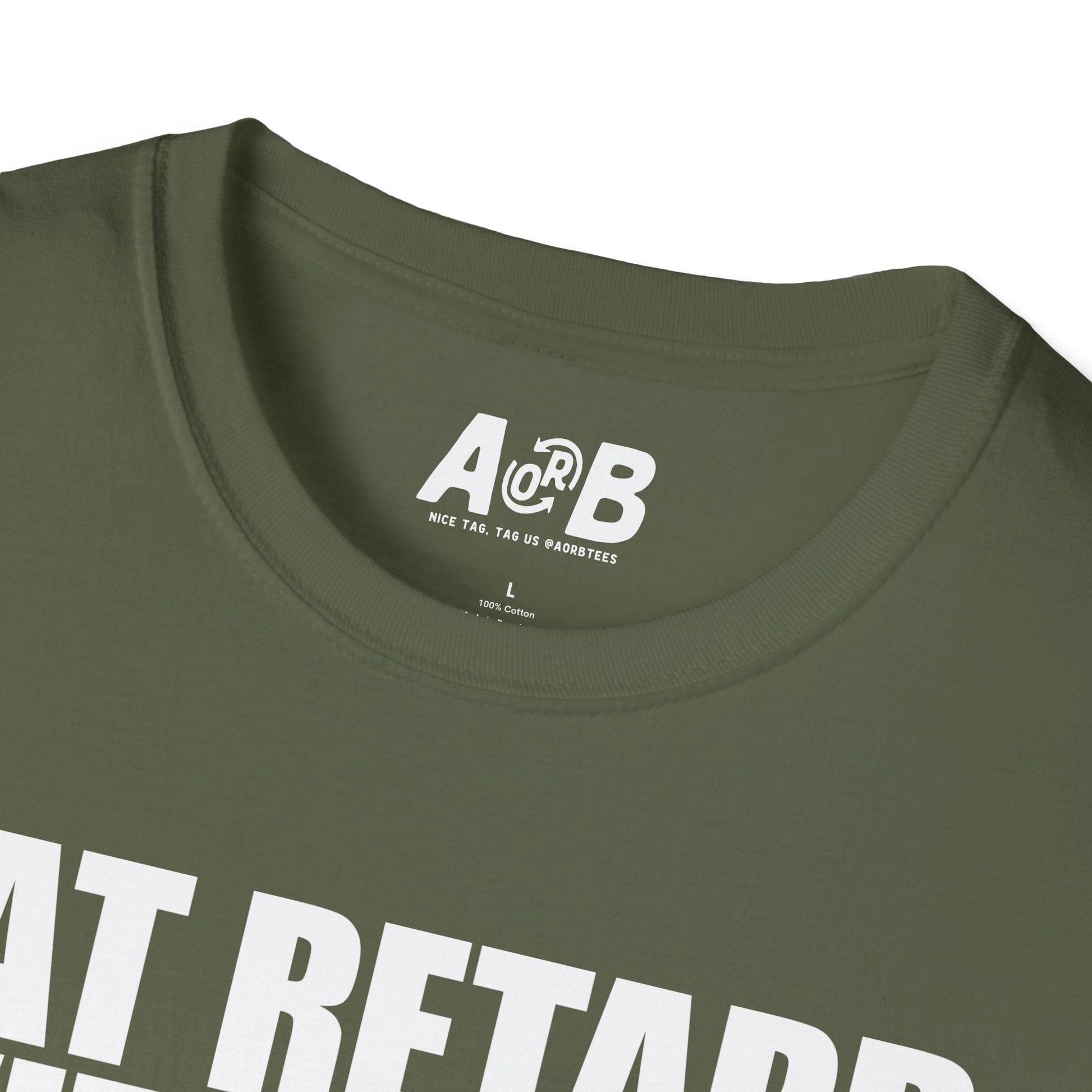 A-or-B-Tees T-Shirt Armed Fat Retard T-Shirt — Provocative Shock Humor Tee