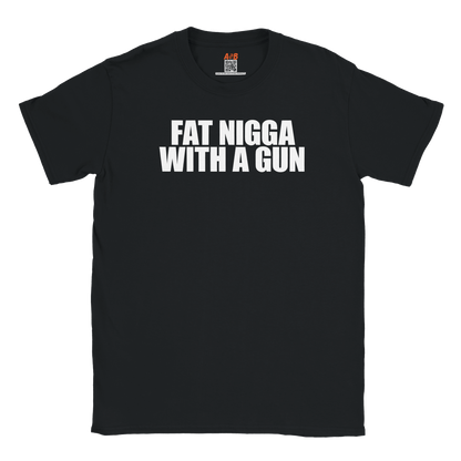 A-or-B-Tees Print Material Black / S Armed Nigga T-Shirt – Fat Nigga With A Gun Meme Tee