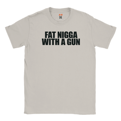 A-or-B-Tees Print Material Ice Gray / S Armed Nigga T-Shirt – Fat Nigga With A Gun Meme Tee