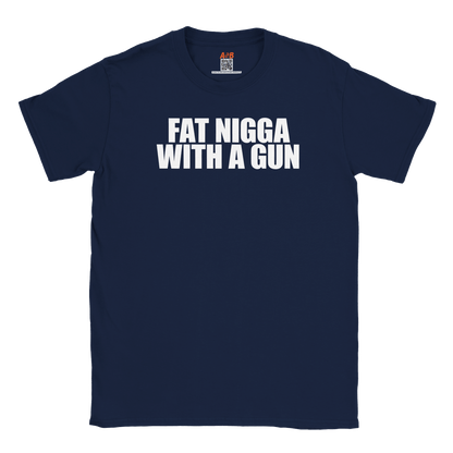 A-or-B-Tees Print Material Navy / S Armed Nigga T-Shirt – Fat Nigga With A Gun Meme Tee