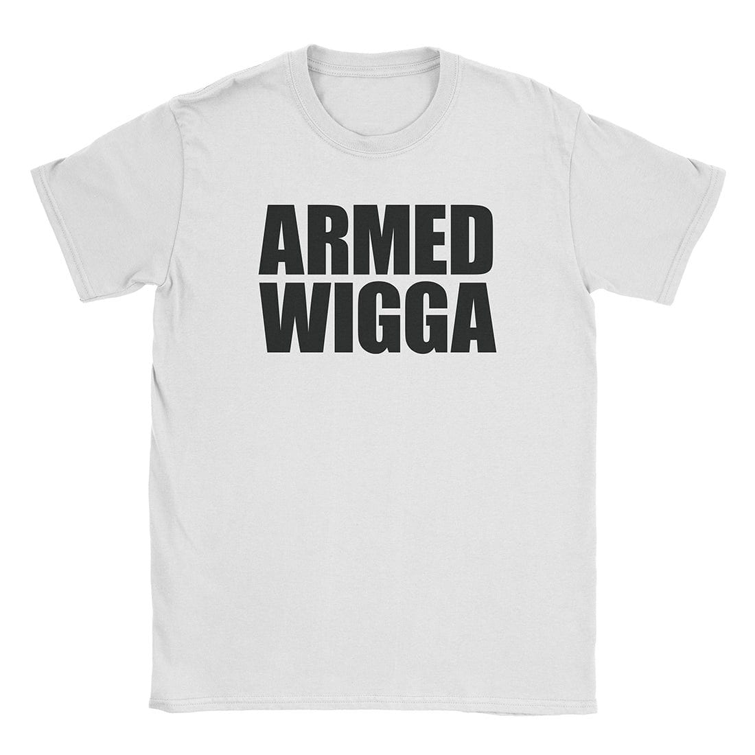 A-or-B-Tees T-Shirt White / S Armed Wigga T-Shirt
