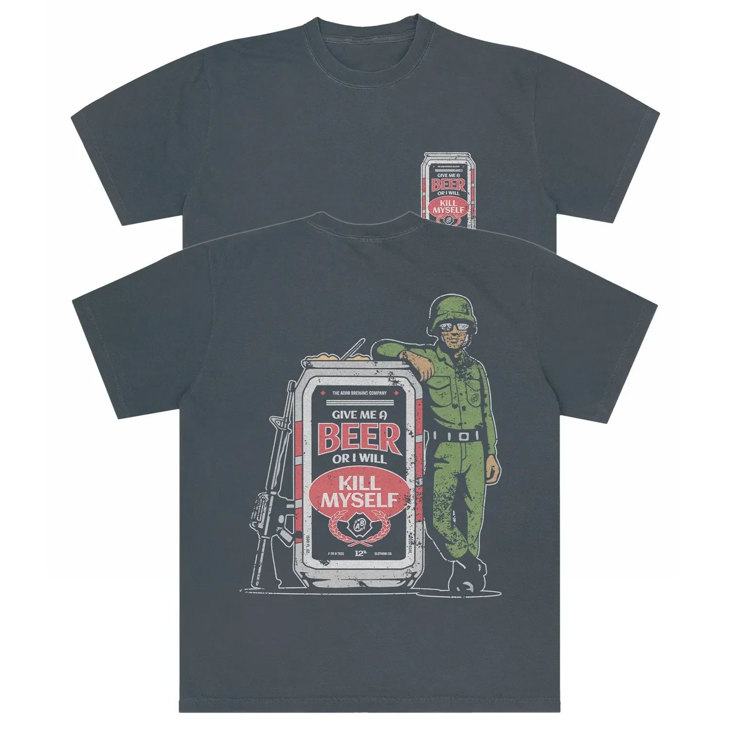 A-or-B-Tees T-Shirt Graphite / S Army Beer Comfort Colors T-shirt