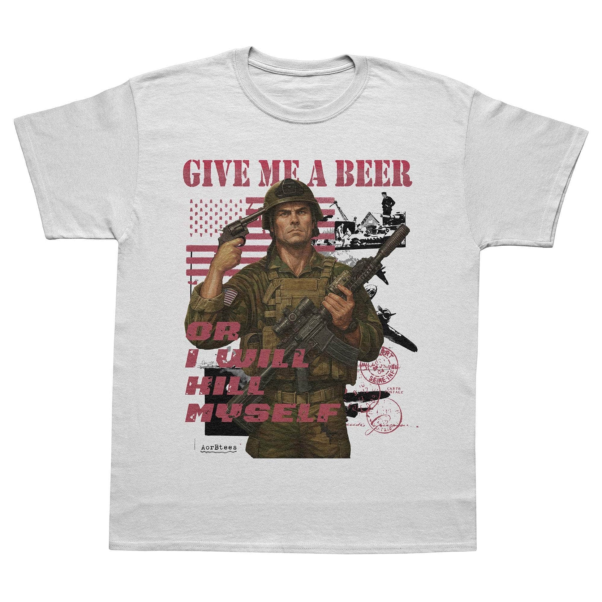 A-or-B-Tees T-Shirt White / S Army Beer T-Shirt