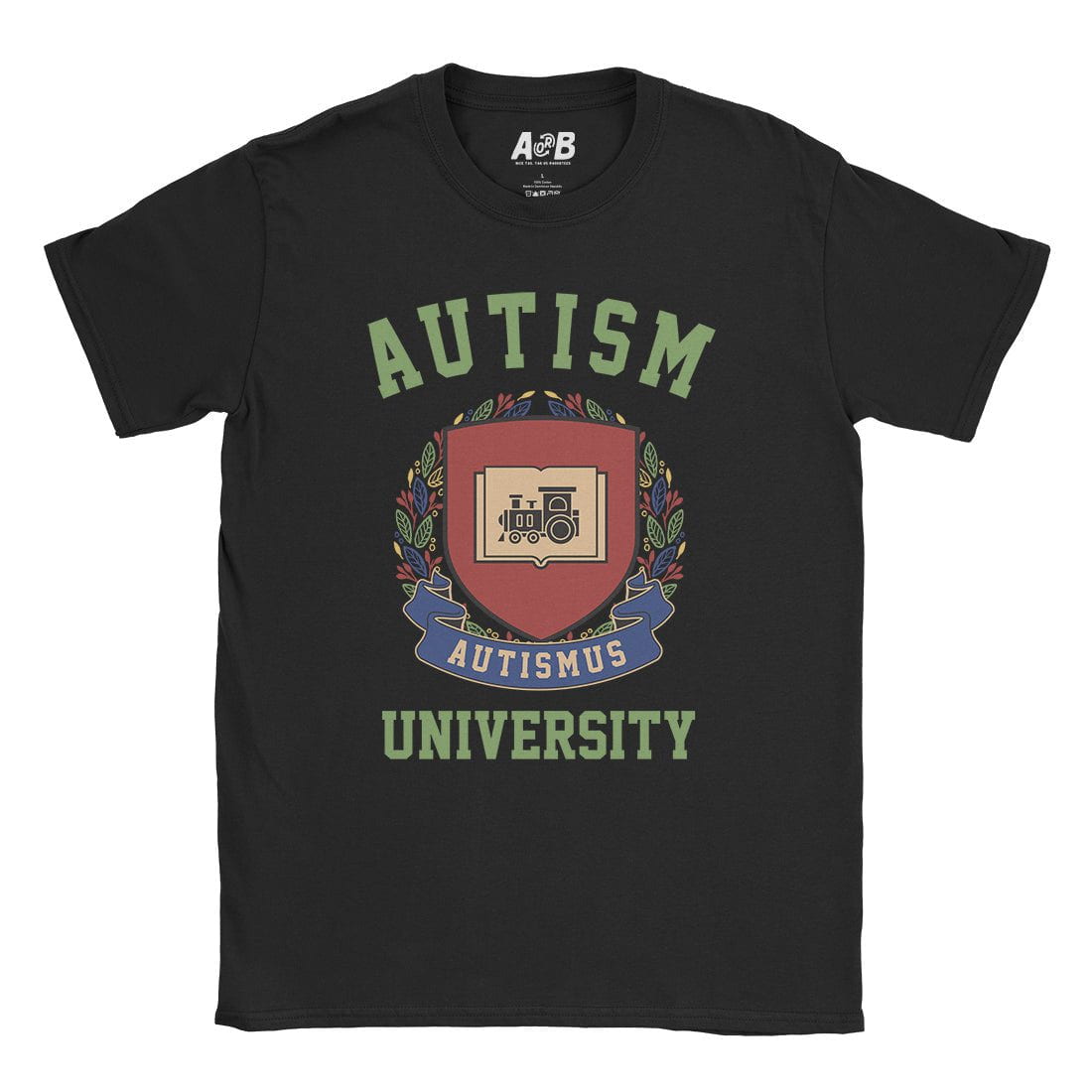 A-or-B-Tees T-Shirt Black / S Autism University T-Shirt