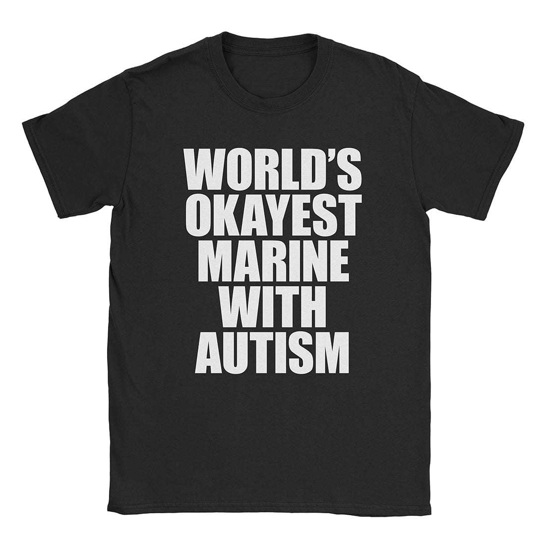 A-or-B-Tees T-Shirt Black / S Autistic Marine T-Shirt