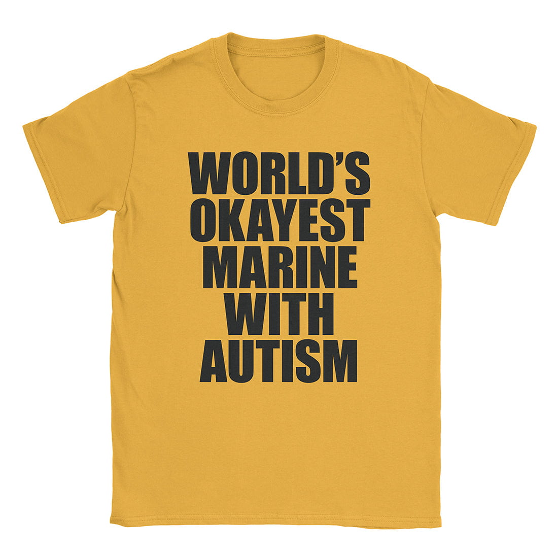 A-or-B-Tees T-Shirt Gold / S Autistic Marine T-Shirt