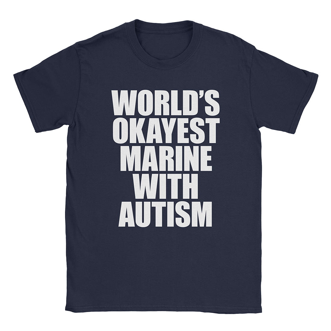 A-or-B-Tees T-Shirt Navy / S Autistic Marine T-Shirt