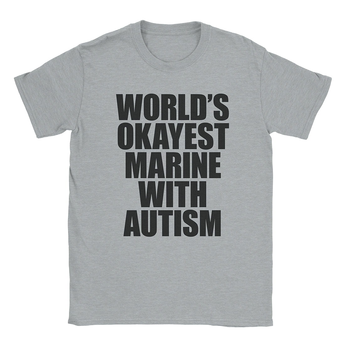 A-or-B-Tees T-Shirt Sport Grey / S Autistic Marine T-Shirt